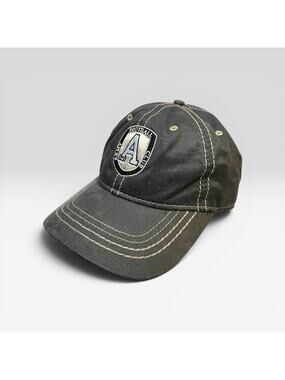 Port Authority Army Football Club Distressed Black Adjustable Baseball Cap Hat